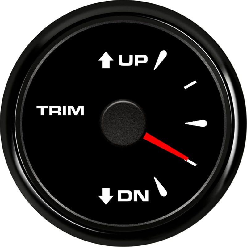 BLUERICE 52mm IP68 Waterproof 0-190ohm Signal Marine Trim Gauge UP DN Boat Trim Balance Gauge Meter Trim Tilt Indicator with 7 Color Backlight - Image 1